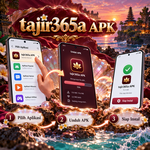 Ilustrasi panduan instalasi tajir365a di Android